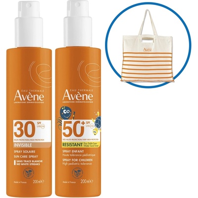Avène Sun Комплект - Спрей за възрастни SPF30 и Cпрей за деца, SPF50+, 2 х 200 ml
