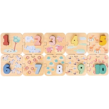 New Classic Toys Puzzle - Уча се числата - сафари