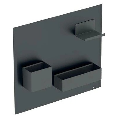Geberit Magnetická tabule s přihrádkami, 45x39 cm, matná černá/matná láva - 500.649.16.1