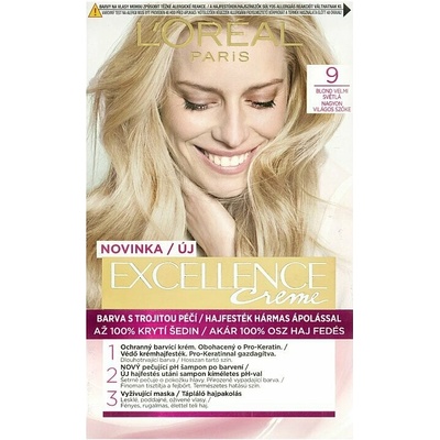 L'Oréal Paris Excellence Créme 9 blond veľmi svetlá 72 +48 +12 +60 ml