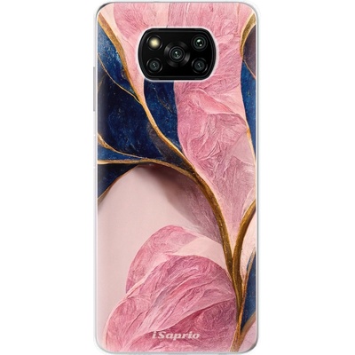 Pouzdro iSaprio - Pink Blue Leaves - Xiaomi Poco X3 Pro / X3 NFC