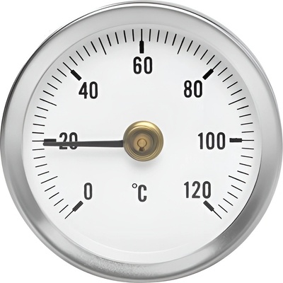 ISO Príložný bimetalový teplomer s pružinou, 0-120 ° C, 8122