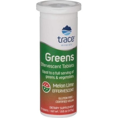 Trace Minerals Greens / Effervescent Tablets [10 Таблетки] Пъпеш с лайм