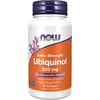 NOW Ubiquinol 200 mg | Extra Strength [60 Гел капсули]