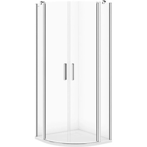 Cersanit Полукръгла душ кабина Cersanit Moduo с 2 въртящи се врати 90x90 хром (S162-010)