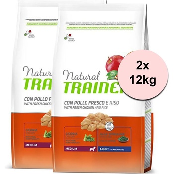 Natural Trainer Natural Adult Medium, пиле и ориз 2 x 12кг