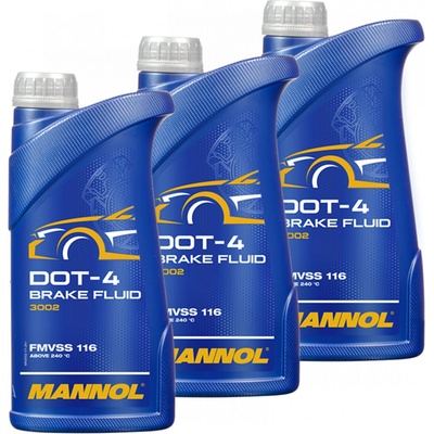 MANNOL 3бр x 1л Спирачна течност mannol dot-4 brake fluid (mn3002-3)