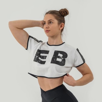 NEBBIA Oversized Crop Top Game On White