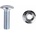 Baks Mushroom screw + barbed collar cap SGK M6x20 903100 /100pcs, /