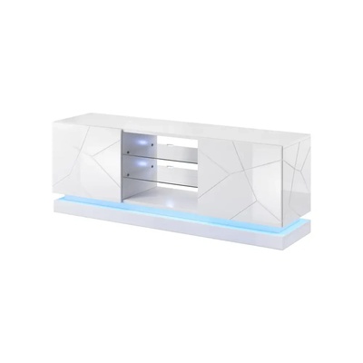 Cama meble Cama ТВ шкаф QIU 160 МДФ бял гланц/бял гланц (QIU 160)