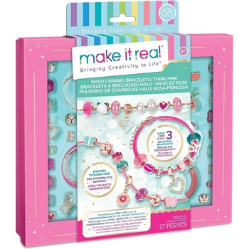 Make It Real Творчески комплект Make it Real - Направи си розови гривни с висулки (1722)