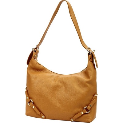 Luka Středně velká kožená kabelka na rameno i crossbody no. 006 hnědá