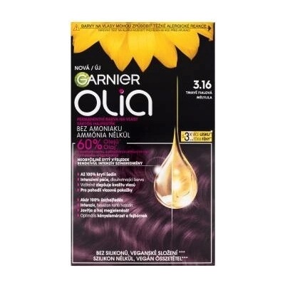 Garnier Olia barva na vlasy 3.16 Deep Violet hluboká fialová