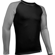 nanosilver triko Classic Combi dlouhým rukávem černo/šedé