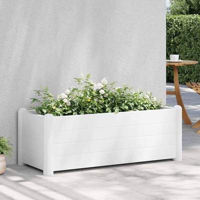 VidaXL Vyvýšený záhon PP bílý 100 x 43 x 35 cm