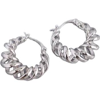 Silenti Jewelry Сребърни обеци "Спирала