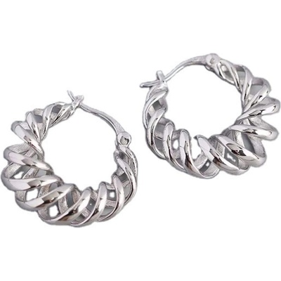 Silenti Jewelry Сребърни обеци "Спирала