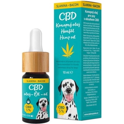 Zelená Země CBD olej s príchuťou slaniny 5 % 10 ml