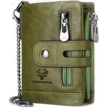 Humerpaul kožená peněženka s řetízkem Vigand Zelená