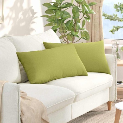 vidaXL Диван възглавници 2 pcs Светло зелено 80 x 40 cm текстил (42013706)