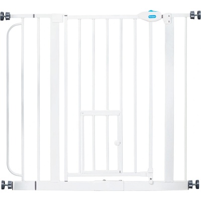 Carlson Pet Gate zábrana s dvířky pro kočky výška 76,2 cm šířka 73,66 až 92,71 cm
