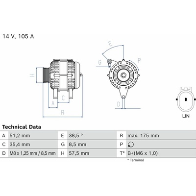 Alternátor BOSCH 0 986 086 650