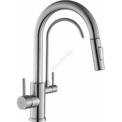 Rea REA-B7563 - Смесител за мивка с изтеглящ се душ и филтрация ECO FRESH 37, 5 cm никел (RE0222)