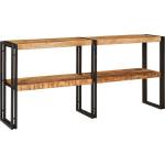 vidaXL Конзолна маса Кафяво 160 x 33 x 75 см Солидно мангово дърво (4104739)