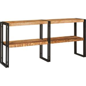 vidaXL Конзолна маса Кафяво 160 x 33 x 75 см Солидно мангово дърво (4104739)