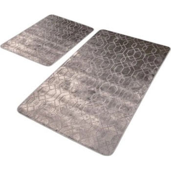 Mila Home Сиви кадифени килими за баня в комплект от 2 бр. 60x100 cm - Mila Home (HKG-TY-PASPAS-014)