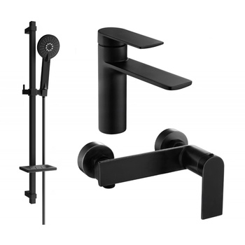 Mexen Zero DQ40 душ комплект, черен - 71104DQ40-70 (71104DQ40-70)