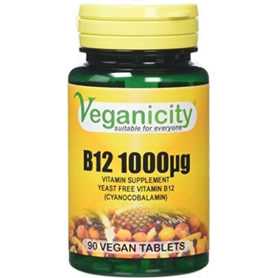 Veganicity B12 1000µg Cyanocobalamin 90 tabliet