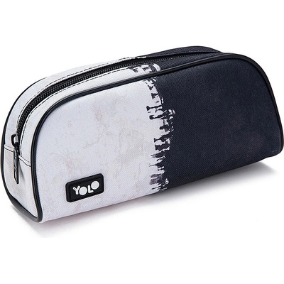YOLO Ученически несесер YOLO - Black And White, 1 цип (121271-170-90)