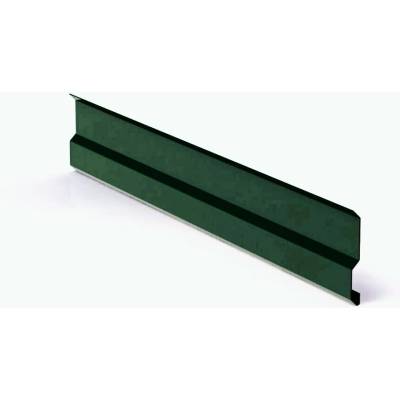 Krycí lišta stěnová r.š.125mm pozink Lakovaný RAL 6020 zelená chromová s folií dl.2m