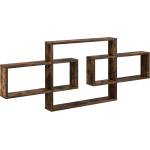 vidaXL Стенен рафт Опушен дъб 130 x 10 x 50 см Инженерна дървесина (8012456)