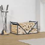 vidaXL Стойка за дърва, 70x43x34, 5 см, студеновалцувана стомана (864175)