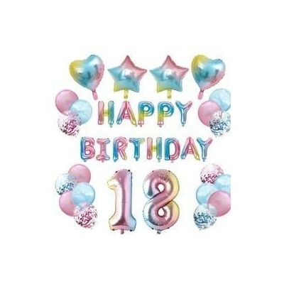 Balónkový set HB duhový číslo 18