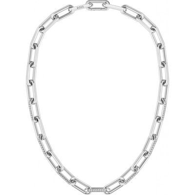 Hugo Boss Neprehliadnuteľný oceľový náhrdelník s kryštálmi 1580578