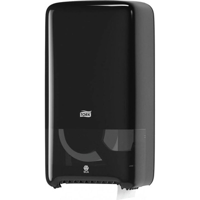 Tork Диспенсър за тоалетна хартия Tork Twin T6, за 2 ролки, черен (5025260086)