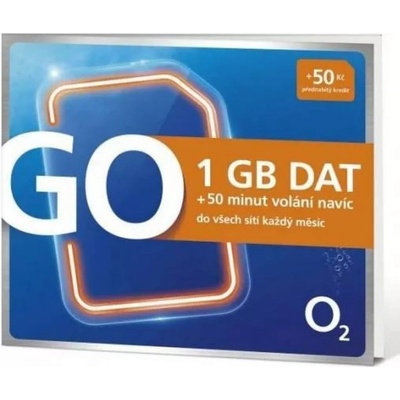 Předplacená karta O2 GO 1GB DAT