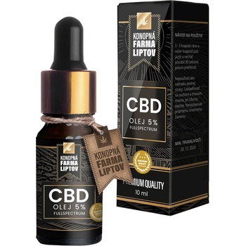 CBD olej Konopná farma Liptov 10 ml 5%