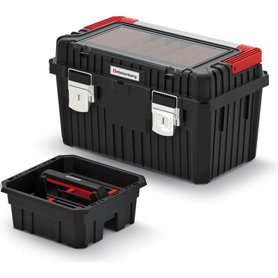 Prosperplast Heavy Box na nářadí se zámky 58,5 x 36 x 33,7 cm černý KHVA603535BSM-S411