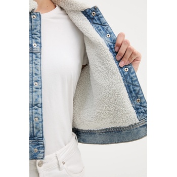 Calvin Klein Jeans Дънково яке Calvin Klein Jeans в синьо преходен модел с уголемена кройка LV047D736G (LV047D736G)