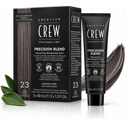 American Crew barva na vlasy precision blend Dark tmavě hnědá 2 - 3 3 x 40 ml