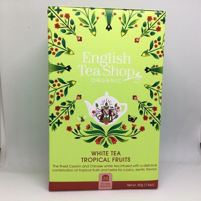 English Tea Shop Bio Čaj Bílý s tropickým ovocem 20 sáčků