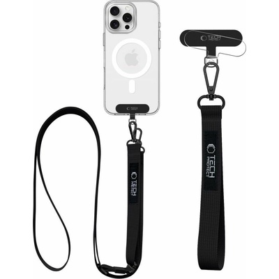 Snúrka na krk Tech-Protect C6S Crossbody popruh na mobil 2v1 černý