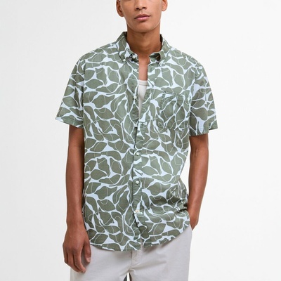 Barbour Spillroad Printed košel'a krátky rukáv lights moos