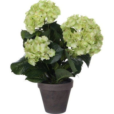 Umělá rostlina Hortenzie, 40 cm, zelená 1051011