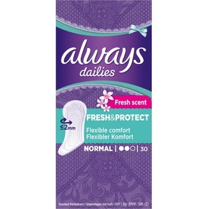 Always Ежедневни превръзки Always - Fresh & Protect Normal Deo, 30 броя
