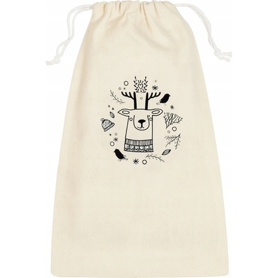 Allbag VIANOČNÝ VRECKO NA DARČEKY 18x34cm ECRU 145g Vrecko na BALENIE DARČEKOV